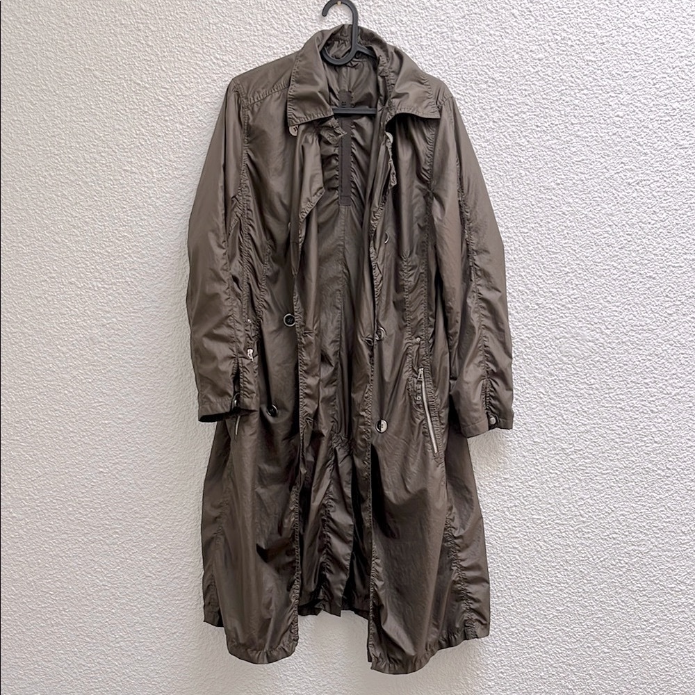 THE ADD® BRAND lightweight trench coat in olive green/brown